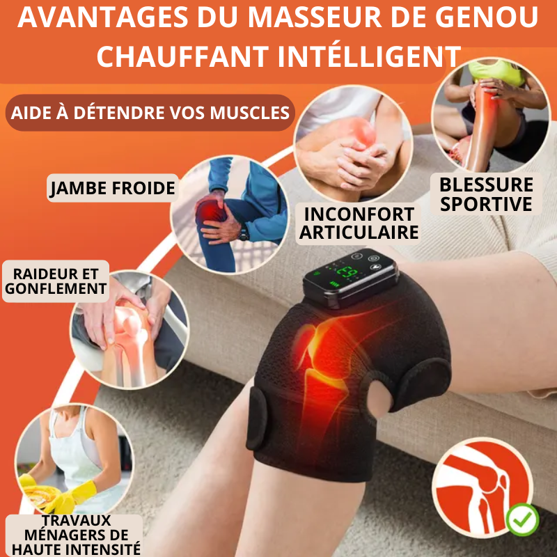 MASSEUR DE GENOU CHAUFFANT INTELLIGENT 3 en 1