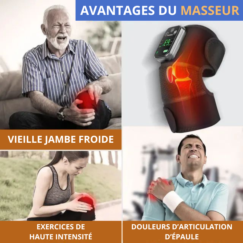 MASSEUR DE GENOU CHAUFFANT INTELLIGENT 3 en 1